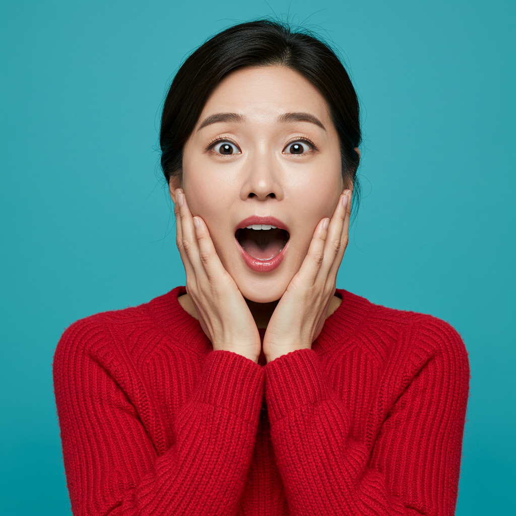 Woman expressing surprise